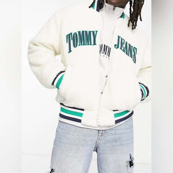 Tommy Jeans Sherpa Fleece Bomber Jacket - Picture 10 of 10
